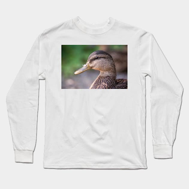 Mallard Profile Long Sleeve T-Shirt by Eunice1